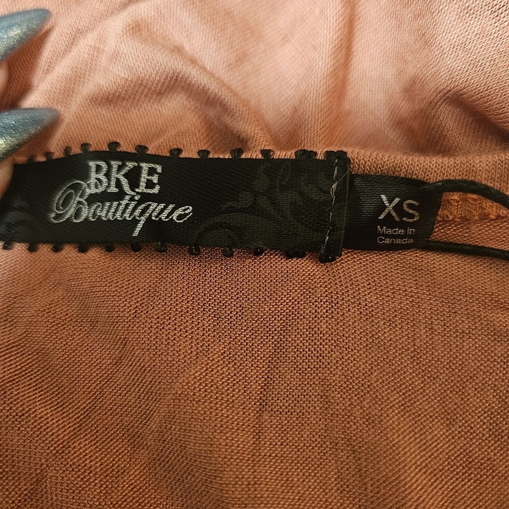 BKE Lace Tank Top in Rust Orange With Sequins Detail - Picture 10 of 10